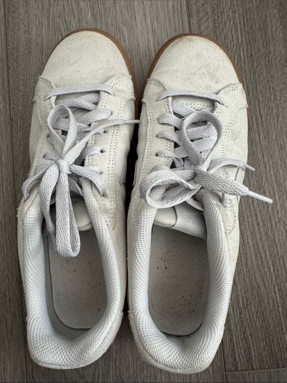 Nike Women's White Suede Low-Top Sneakers